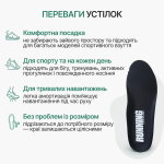 Спортивні устілки Ortholite Daniel з амортизацією для кросівок, чорного кольору