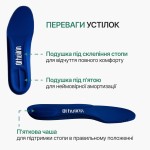 Спортивні устілки з амортизацією для активного руху, синього кольору