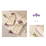 Набір жіночих шкарпеток Caramella «Purple Flowers», 6 пар