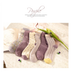 Набір жіночих шкарпеток Caramella «Purple Flowers», 6 пар