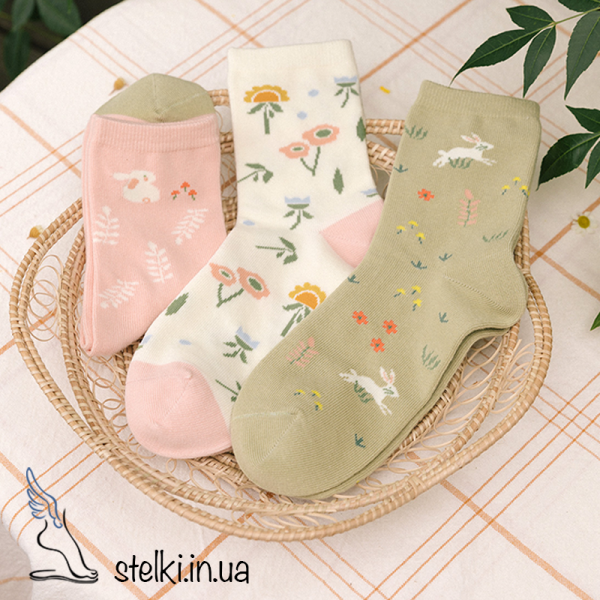 Набір жіночих шкарпеток Caramella «Rabbit», 3 пари