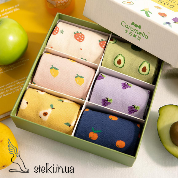 Набір жіночих шкарпеток Caramella «Fruits», 6 пар